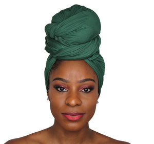 Head Wrap Soft Stretch Jersey Scarf Long Hair Turban Tie Headband HeadWrap for Women in Solid Colors by Jamgal - Jamgal