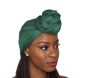 Head Wrap Soft Stretch Jersey Scarf Long Hair Turban Tie Headband HeadWrap for Women in Solid Colors by Jamgal - Jamgal