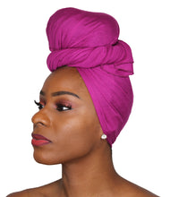 Load image into Gallery viewer, Head Wrap Soft Stretch Jersey Scarf Long Hair Turban Tie Headband HeadWrap for Women in Solid Colors by Jamgal - Jamgal