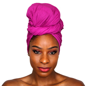 Head Wrap Soft Stretch Jersey Scarf Long Hair Turban Tie Headband HeadWrap for Women in Solid Colors by Jamgal - Jamgal